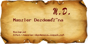 Maszler Dezdemóna névjegykártya